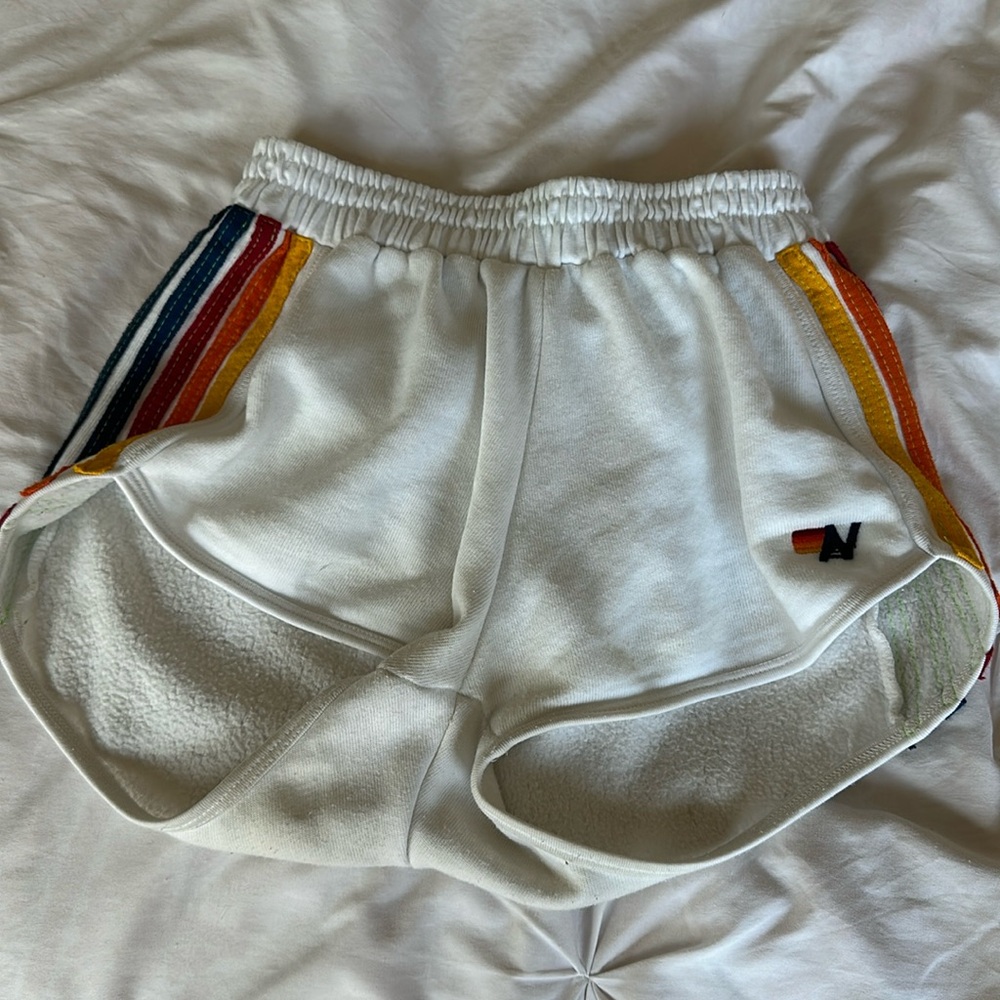 aviator nation 5 stripe shorts - size woman small